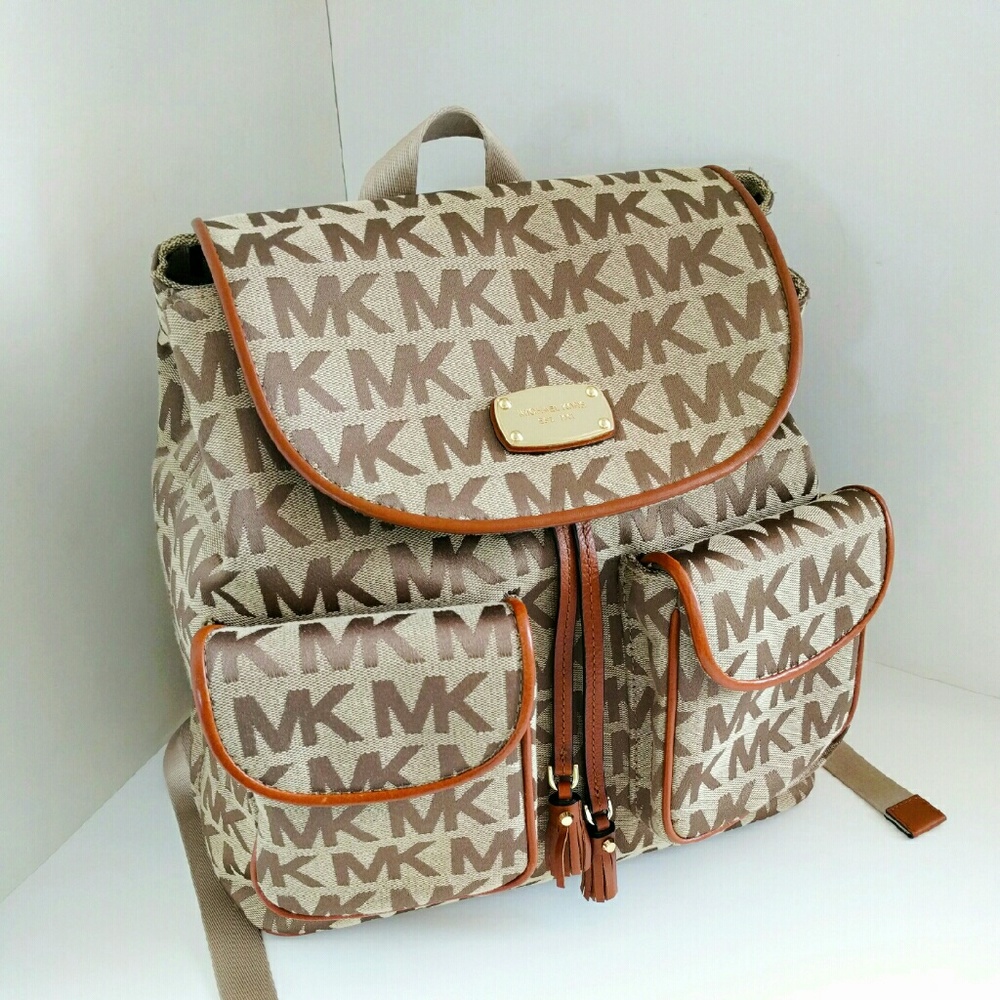 Michael Kors Jet Set Signature Flap Tech Backpack